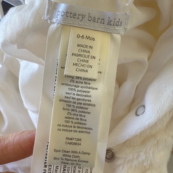 Pottery Barn Kids White and Gold Unicorn Costume - Picture 8 of 10